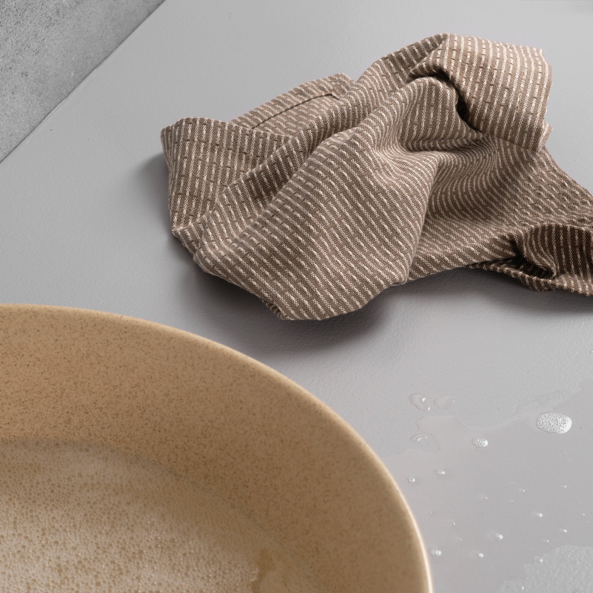 [product_category]-The Organic Company Kitchen Cloth, Clay/Stone-The Organic Company-5711261003925-1048-226-THE-2