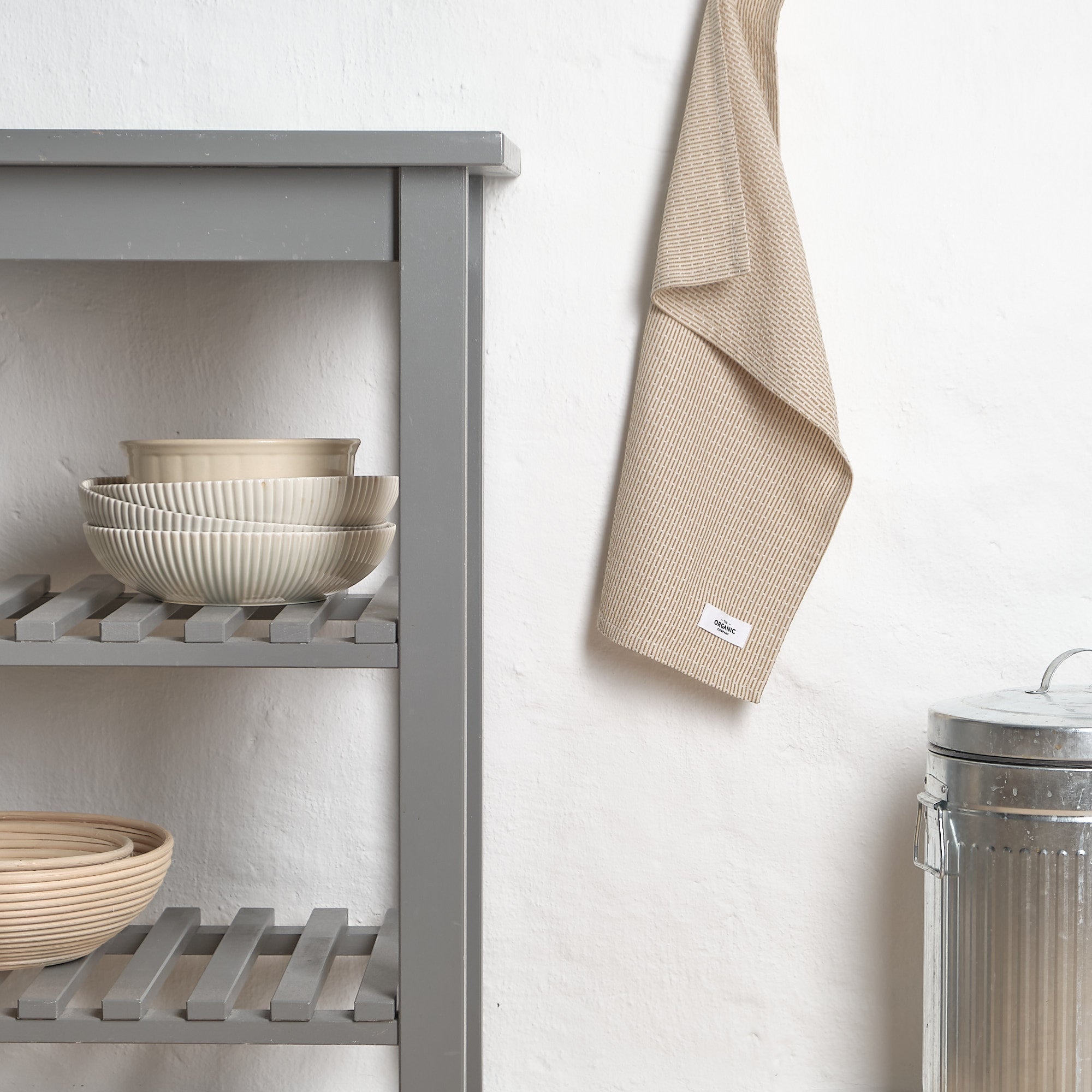 [product_category]-The Organic Company Little Towel, Stone/Khaki-The Organic Company-5711261003987-1078-214-THE-2
