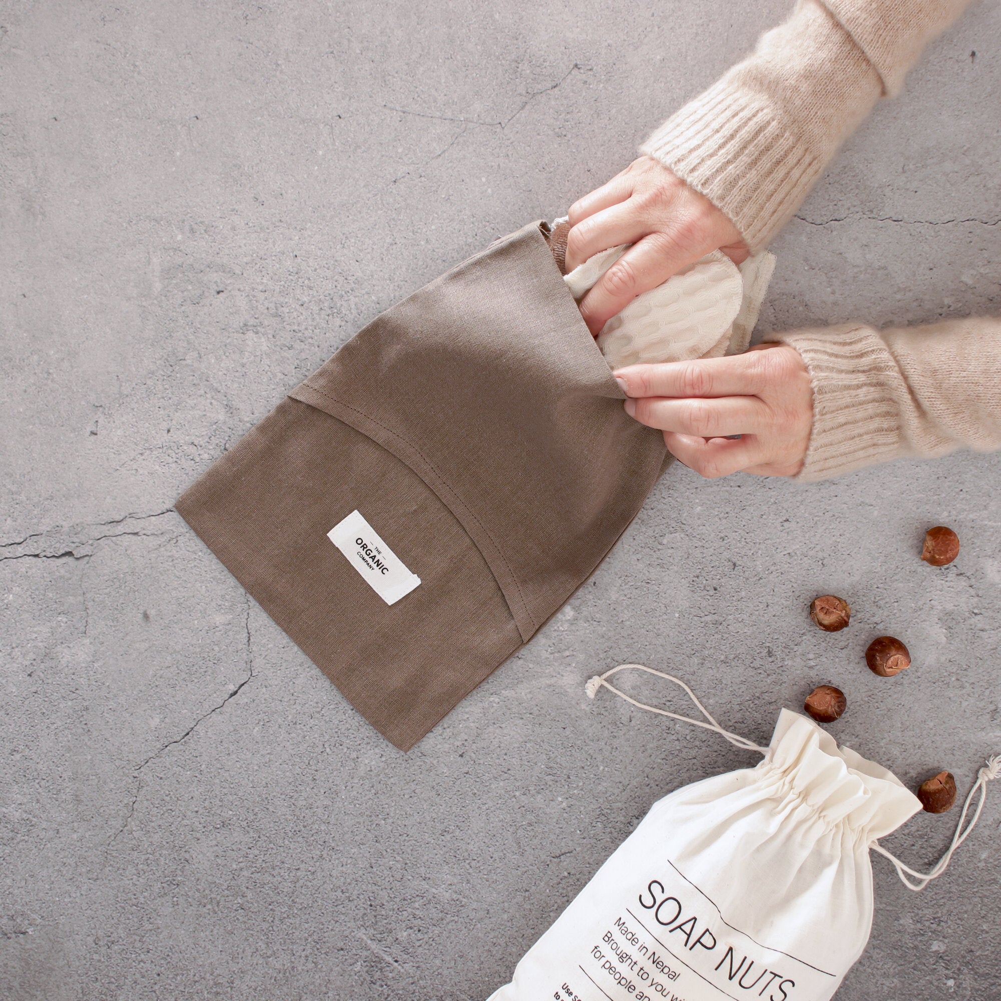 [product_category]-The Organic Company Washing Bag Set, Clay-The Organic Company-5711261012279-1090-225-THE-2