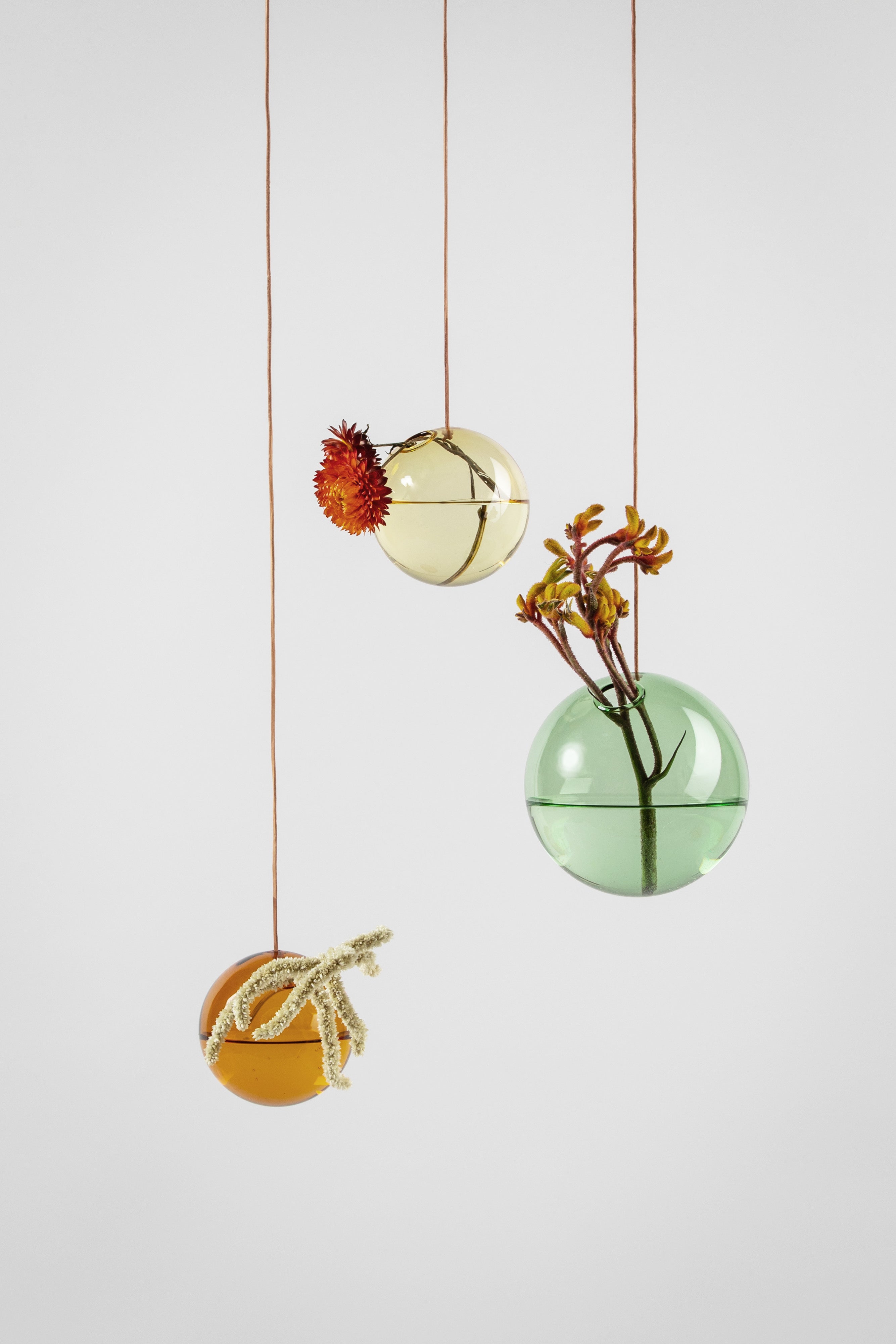 Studio über hängende Blumenblasen Vase Medium, grün