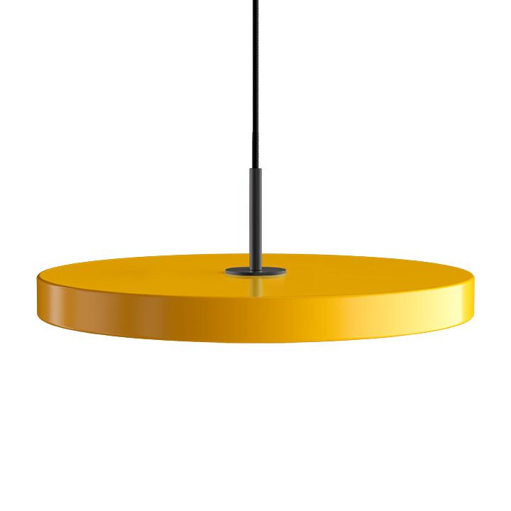 [product_category]-Umage Asteria Led Pendant, Black Metal/Saffron Yellow-Umage-5710302217536-2175 + 4173-UMA-1