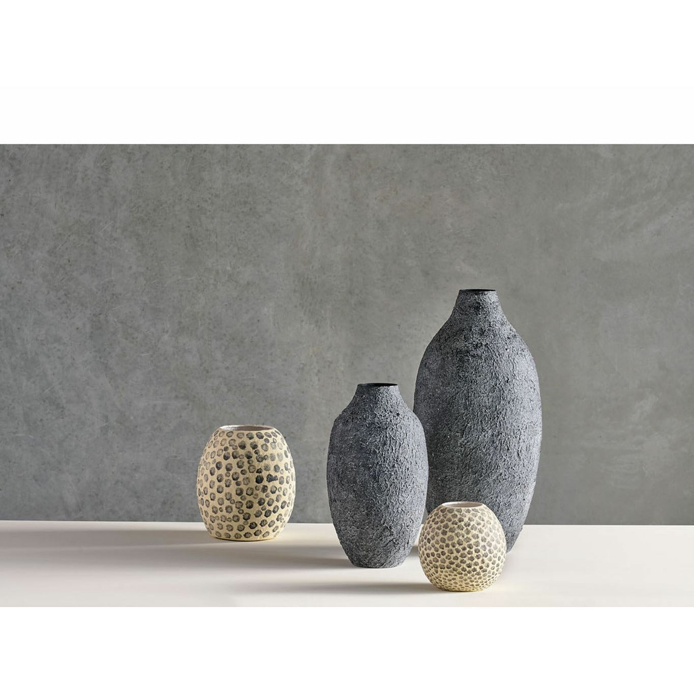 [product_category]-Villa Collection Decorative Vase øx H 18.5x20 Cm, Cream/Grey-Villa Collection-5722000240815-24081-VIL-2