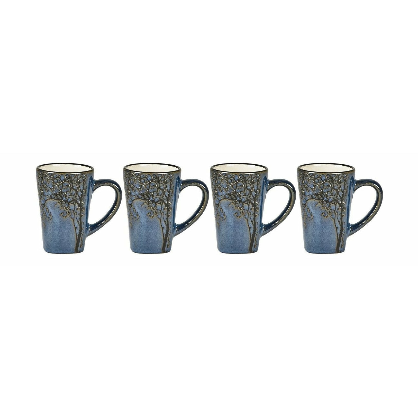 Tasse à expresso de collection de villa avec bois, bleu foncé