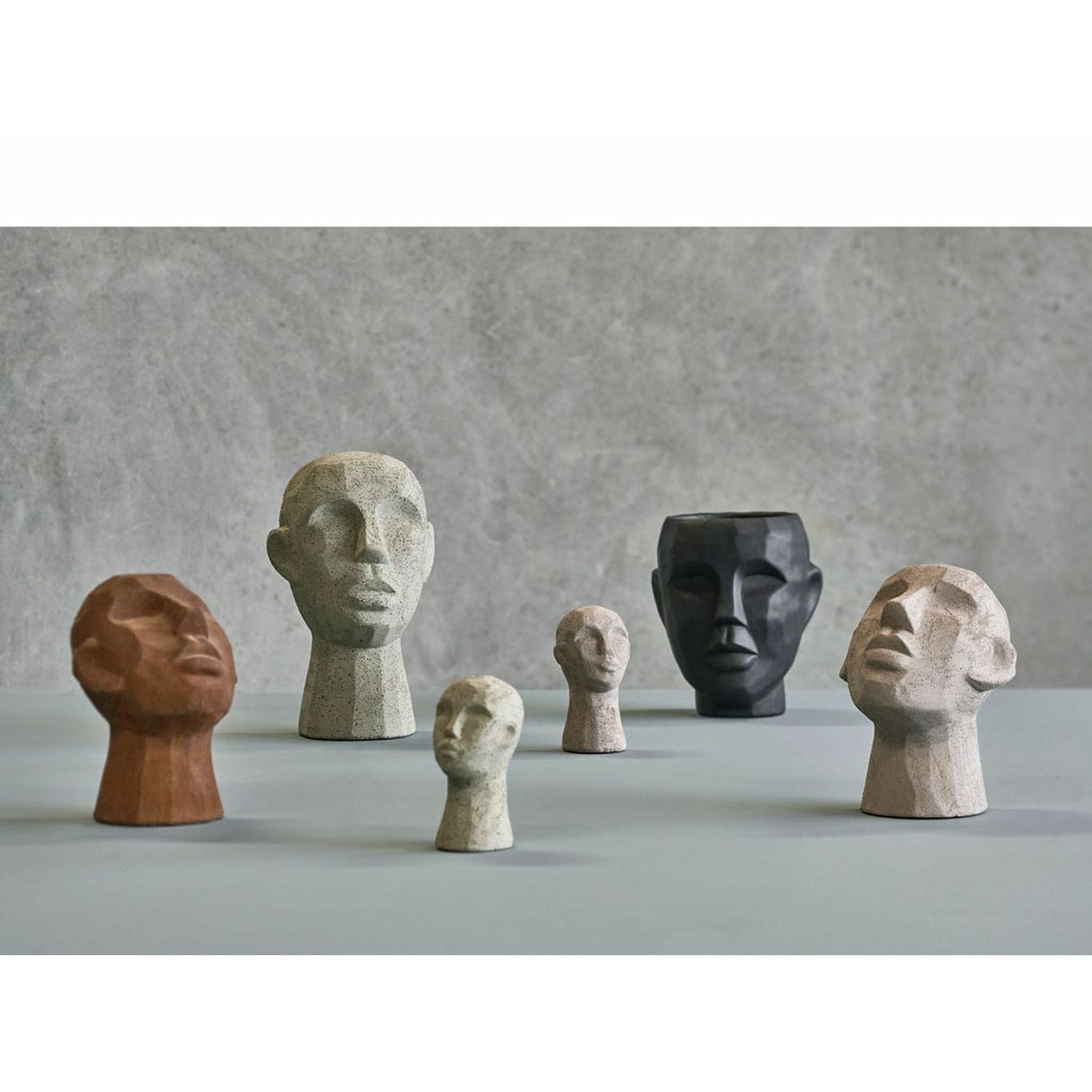 [product_category]-Villa Collection Figure Head 8.5 X 8.5 X 15 Cm, Grey/Brown-Villa Collection-5722000240426-24042-VIL-4