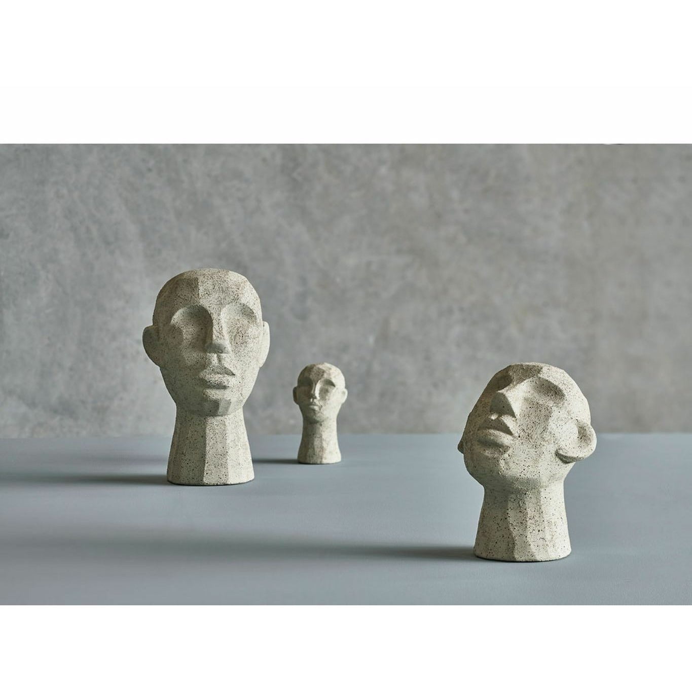 [product_category]-Villa Collection Figurine Head 8.5 X 8.5 X 15 Cm, Light Olive Green-Villa Collection-5722000240396-24039-VIL-4