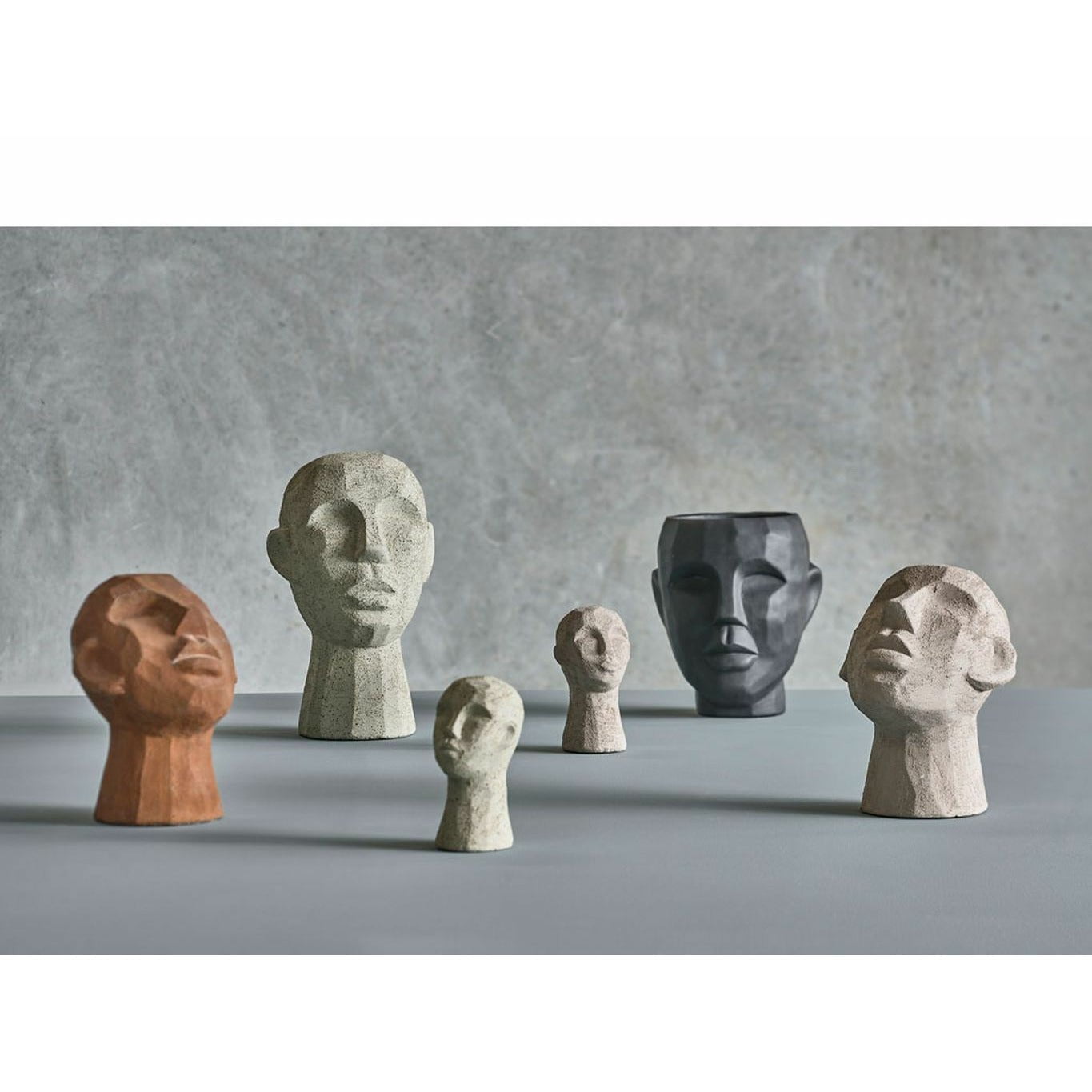[product_category]-Villa Collection Figurine Head 8.5 X 8.5 X 15 Cm, Light Olive Green-Villa Collection-5722000240396-24039-VIL-6