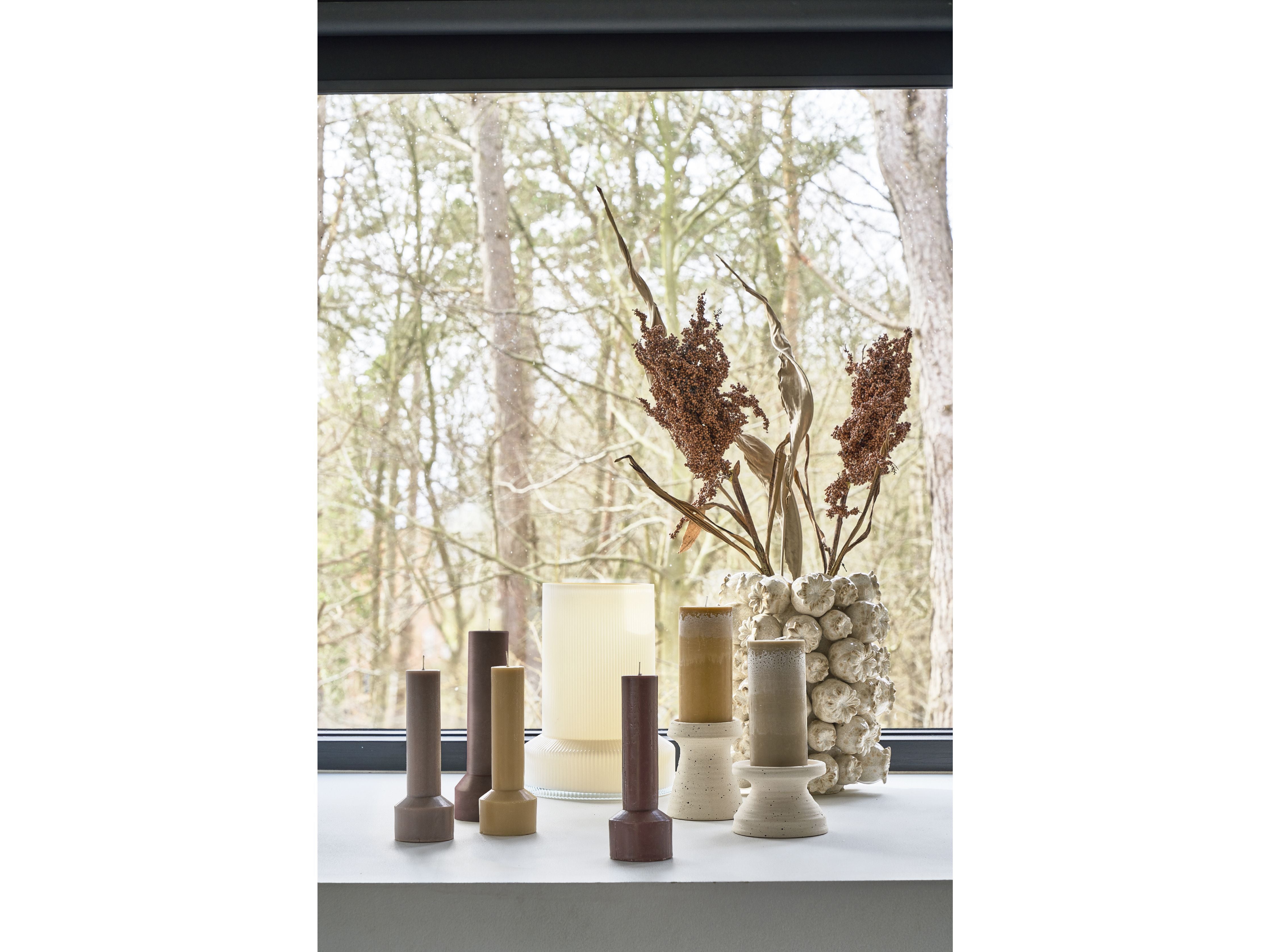 [product_category]-Villa Collection Hvils Pillar Candle ø 7 X 20 Cm, Brown-Villa Collection-5722000312512-31251-VIL-2