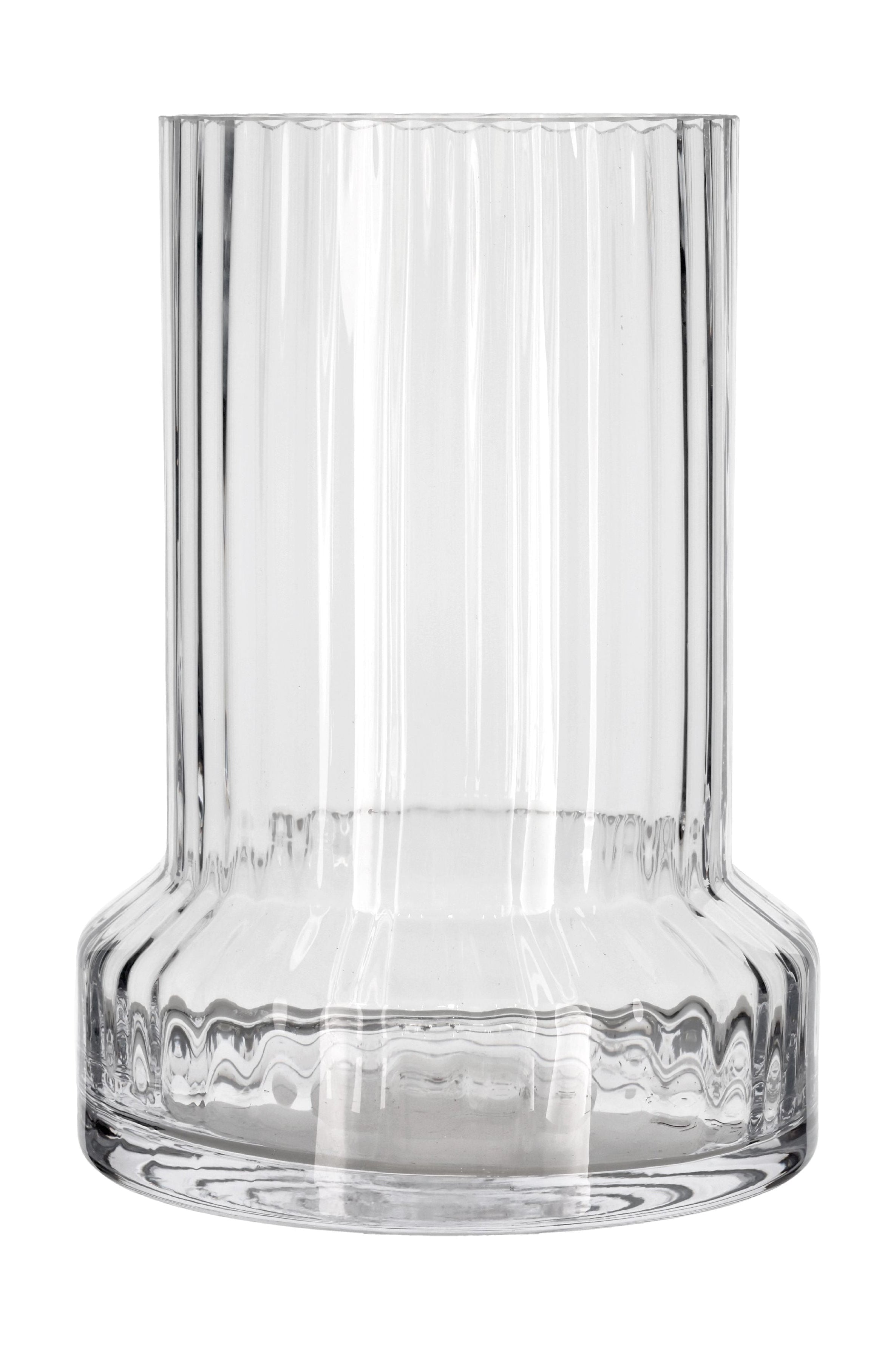 [product_category]-Villa Collection Hvils Ridged Vase ø 21 X 29 Cm, Clear-Villa Collection-5722000312772-31277-VIL-1