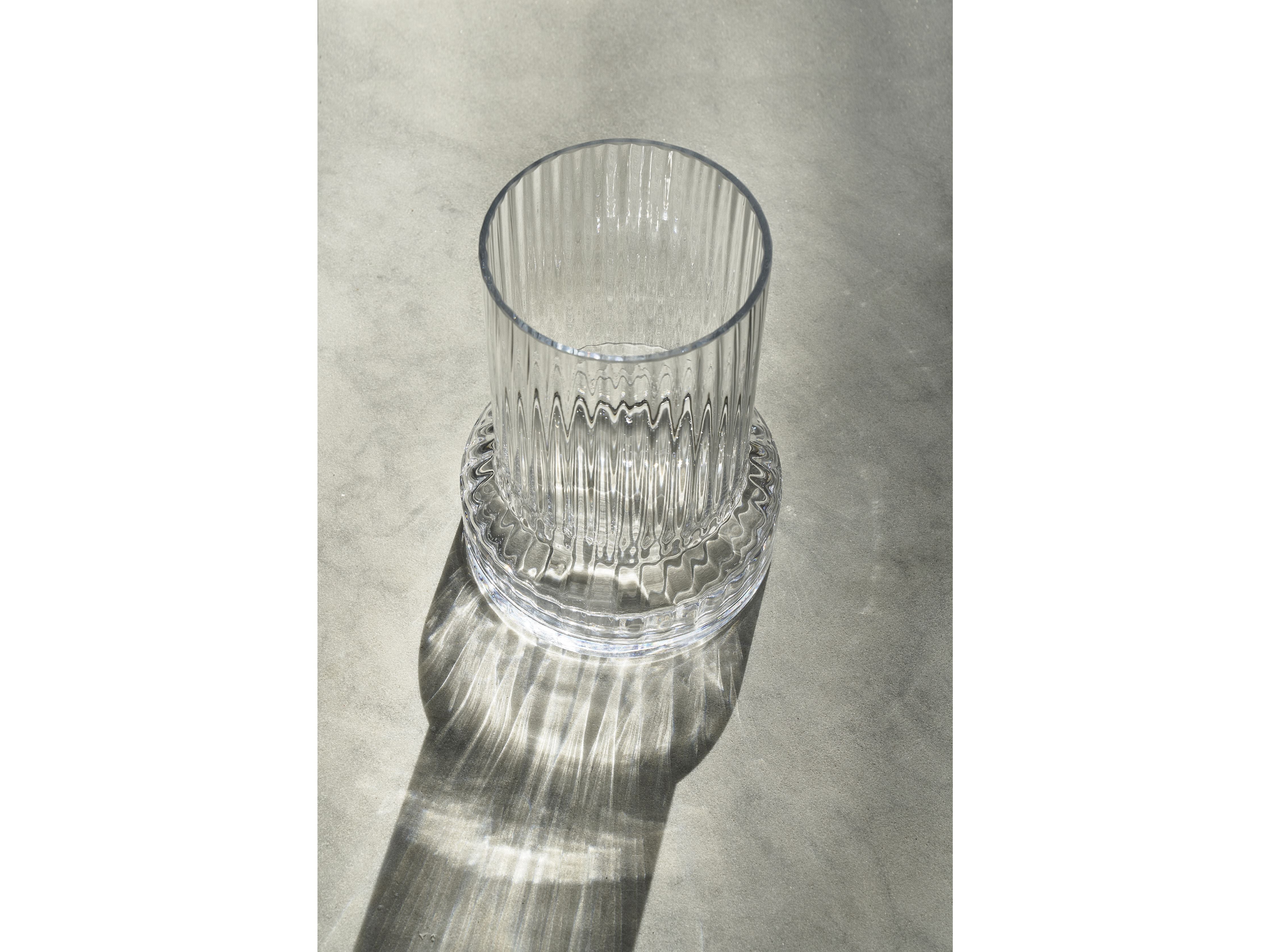 [product_category]-Villa Collection Hvils Ridged Vase ø 21 X 29 Cm, Clear-Villa Collection-5722000312772-31277-VIL-2