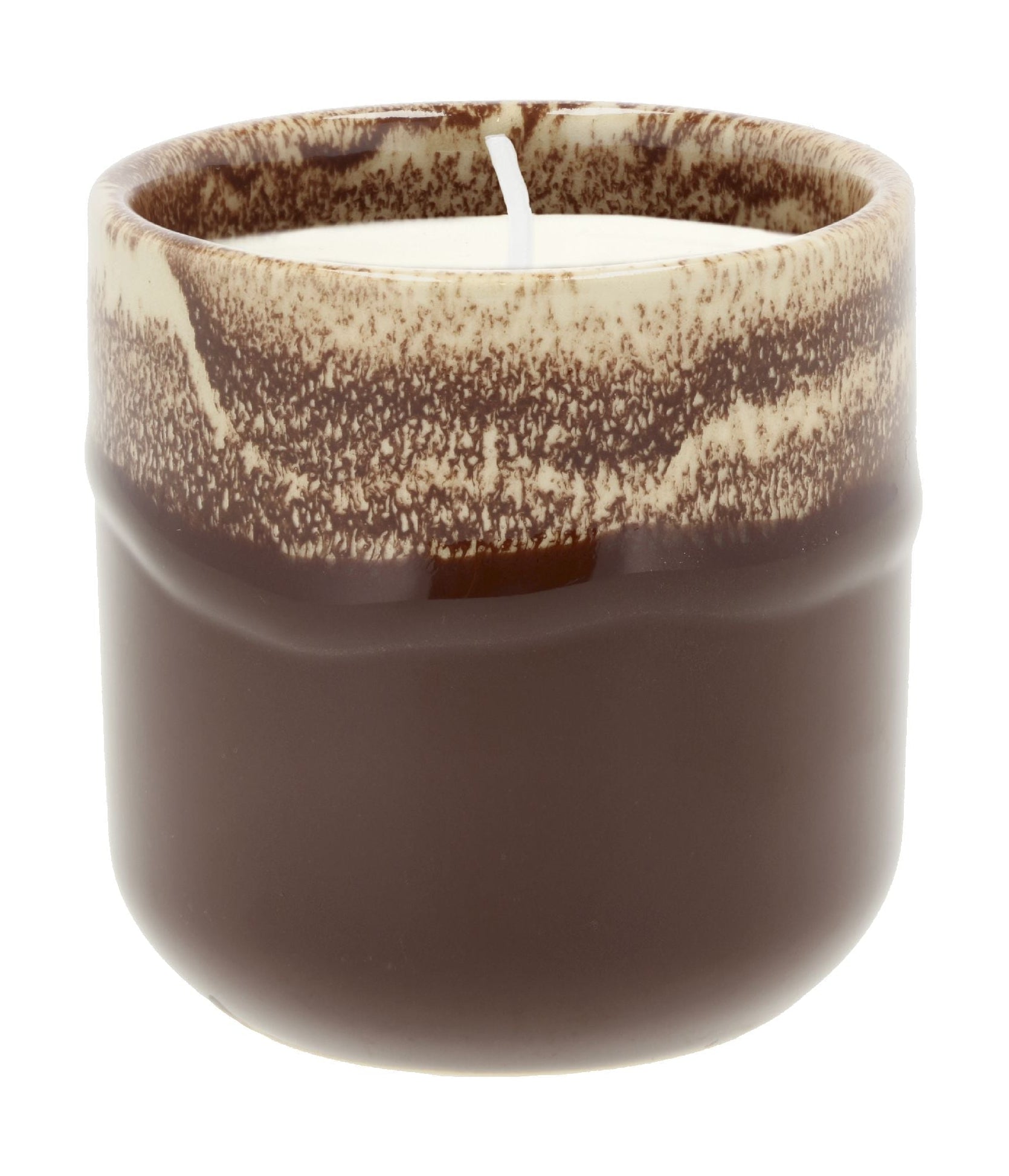 [product_category]-Villa Collection Iris Fragrance Candle ø 7 X 7.3 Cm, Brown/Cream-Villa Collection-5722000313564-31356-VIL-1
