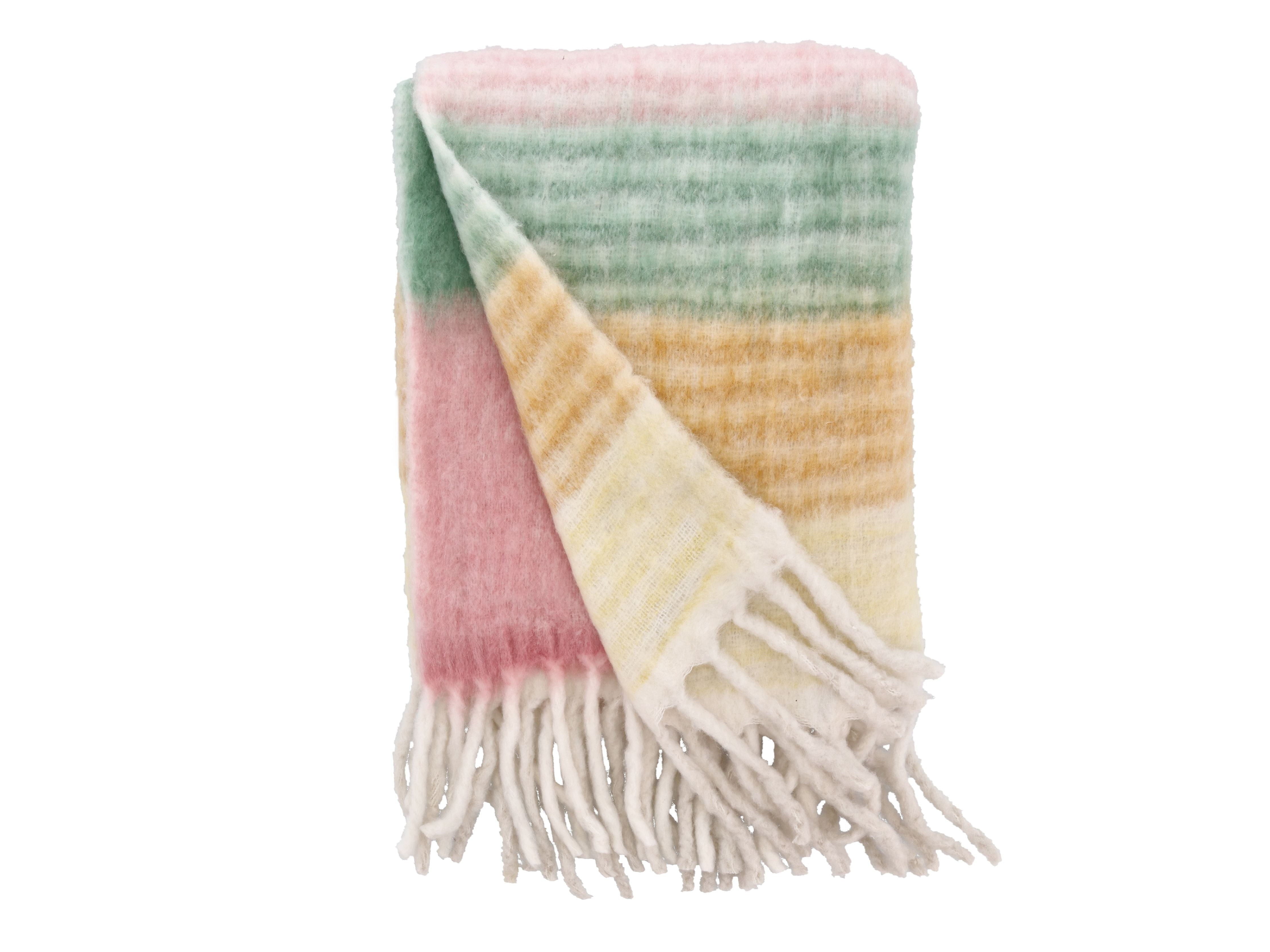 [product_category]-Villa Collection Styles Blanket, Pink/Green/Brown/Yellow-Villa Collection-5722000292142-29214-VIL-2