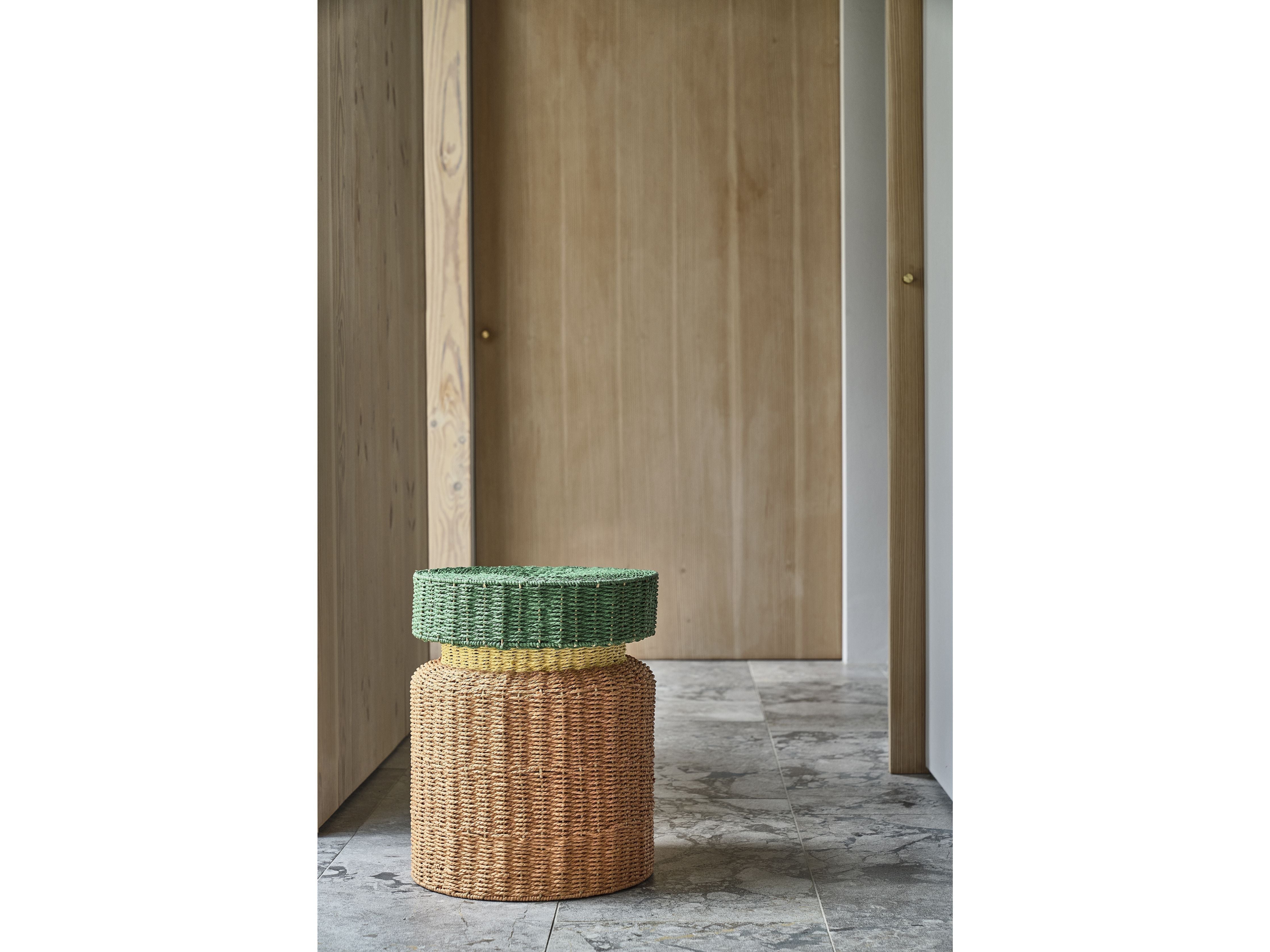 [product_category]-Villa Collection Styles Stool/Side Table ø 40 X 50 Cm, Amber/Green-Villa Collection-5722000311423-31142-VIL-3