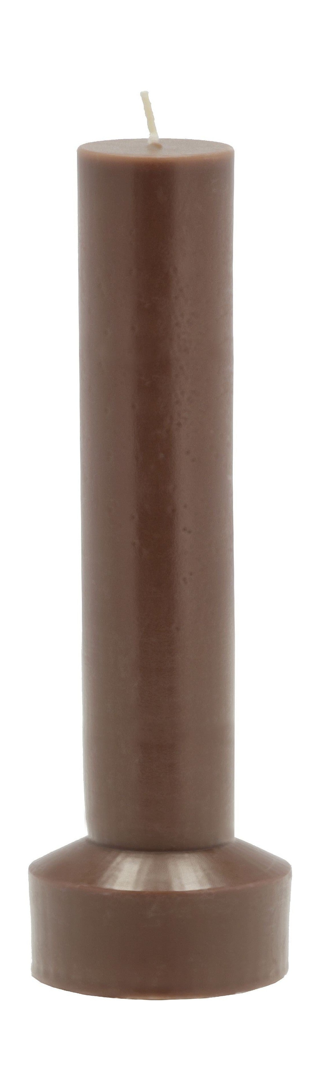 [product_category]-Villa Collection Syles Pillar Candle ø 8 X 23 Cm, Brown-Villa Collection-5722000312598-31259-VIL-1