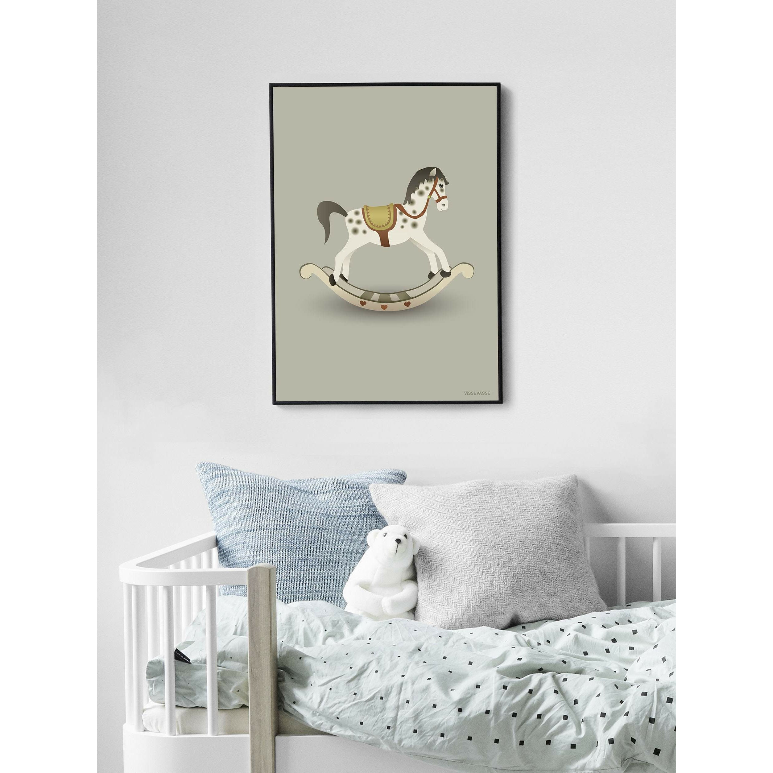 [product_category]-Vissevase Rocking Horse Poster 30 X40 Cm, Sandy Brown-Vissevasse-5713138721420-F-2017-214-M-VIS-2