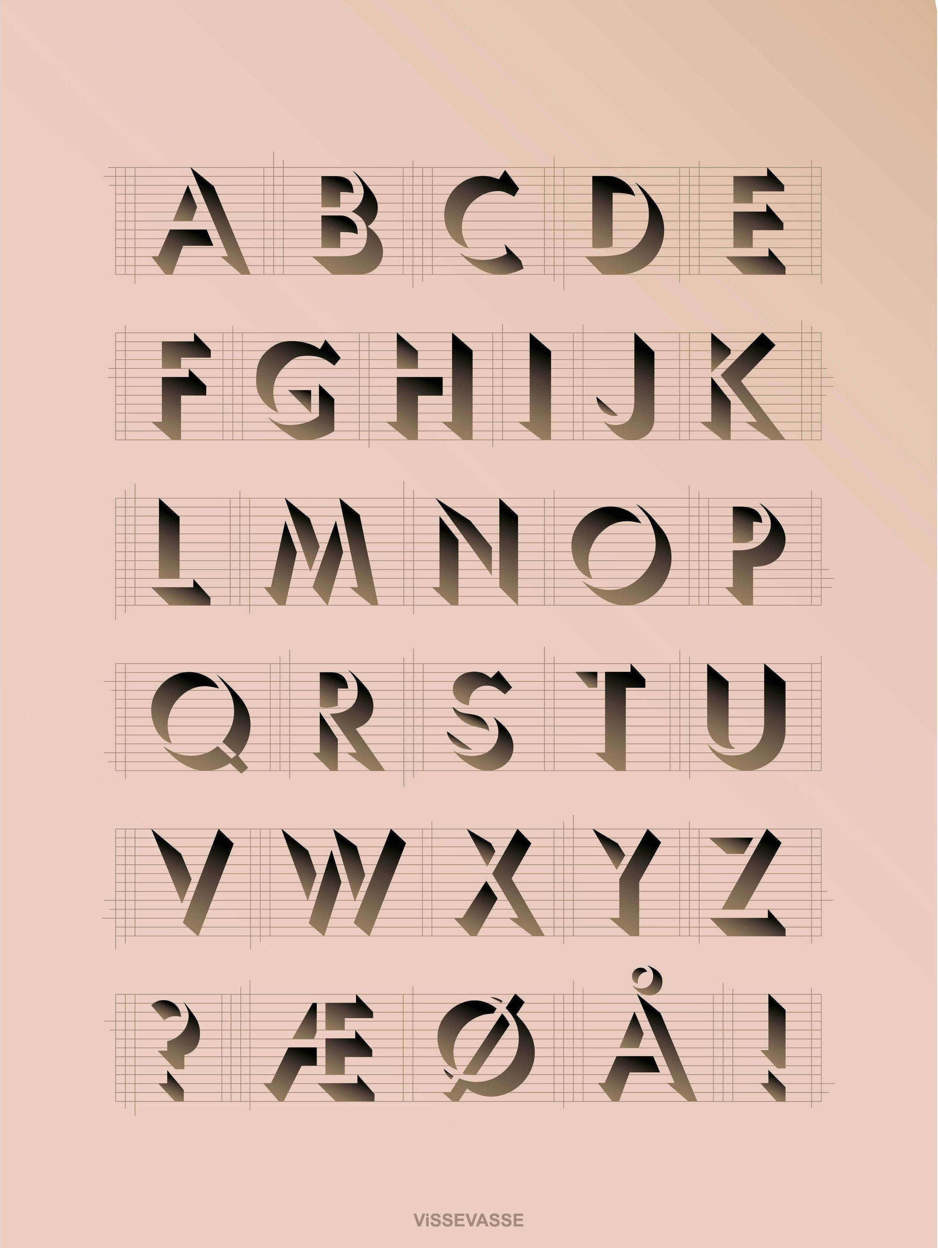 [product_category]-Vissevasse Abc Poster 15 X21 Cm, Pink-Vissevasse-5713138510611-F-2015-106-S-VIS-1