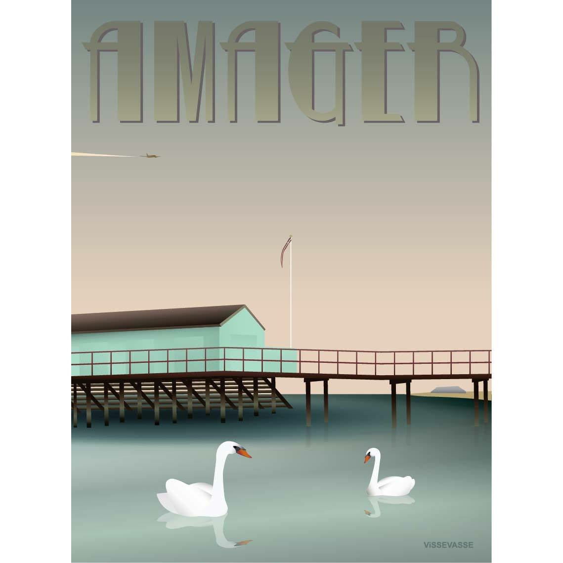 Affiche Vissevasse Amager Helgoland, 30 x40 cm