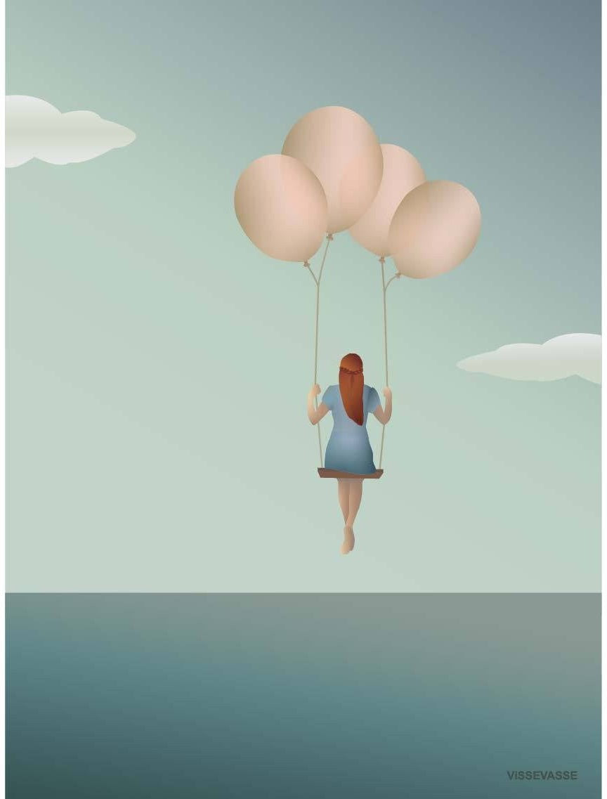 Vissevasse Balloon Dream Poster, 15 X21 Cm