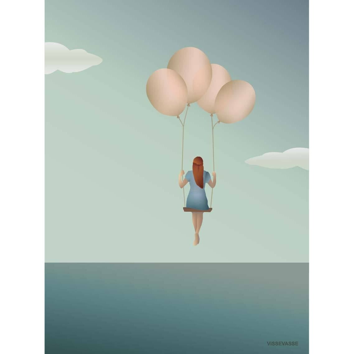 Vissevasse Balloon Dream Poster, 30 x40 cm