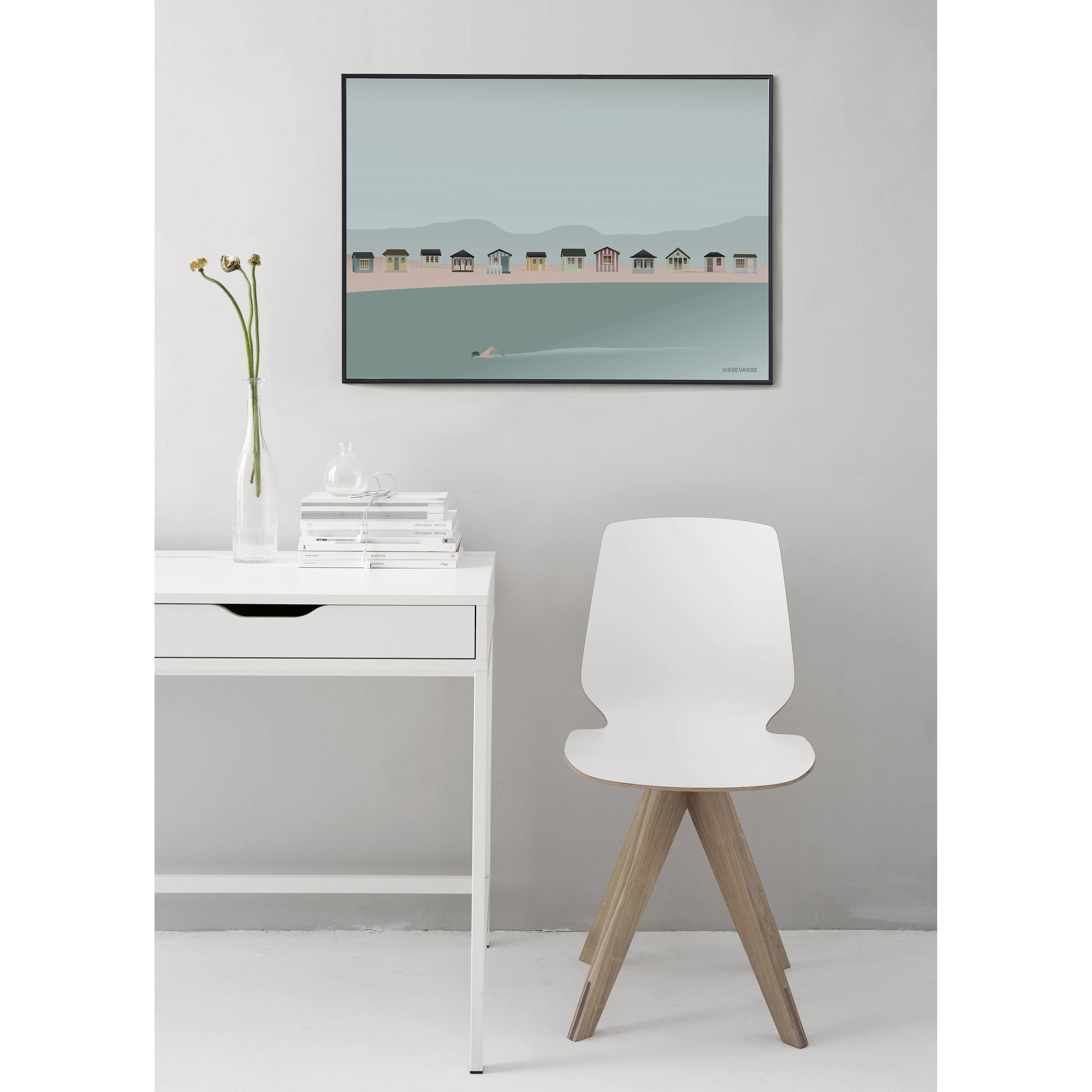 [product_category]-Vissevasse Beach Hut Coastline Poster, 15 X21 Cm-Vissevasse-5713138607816-F-2016-078-S-VIS-2