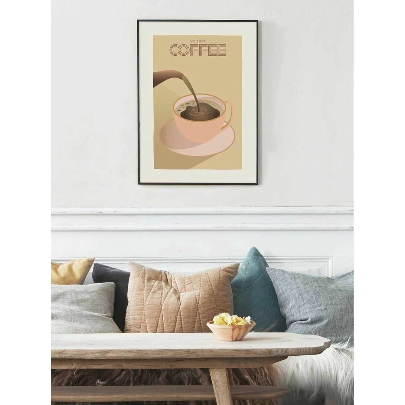 Vissevasse But First Coffee Poster, 15 X21 Cm