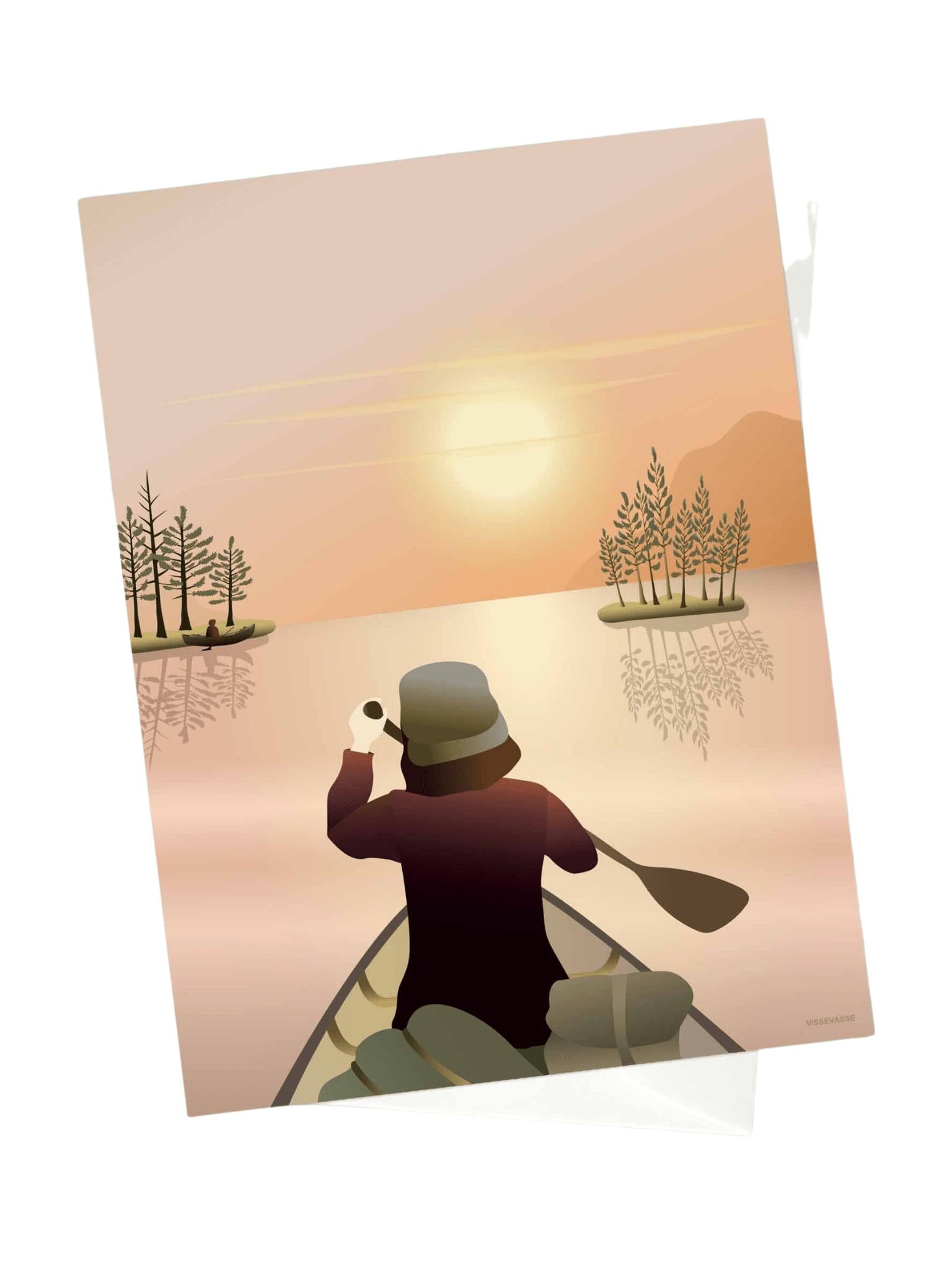 [product_category]-Vissevasse Canoeing On The Lake A6 Card-Vissevasse-5713138001645-F-2020-016-XS-VIS-1