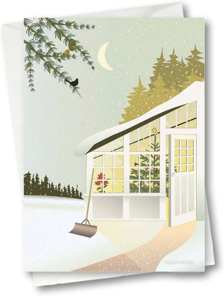 Vissevasse Christmas In The Greenhouse Greeting Card, 10,5x15cm