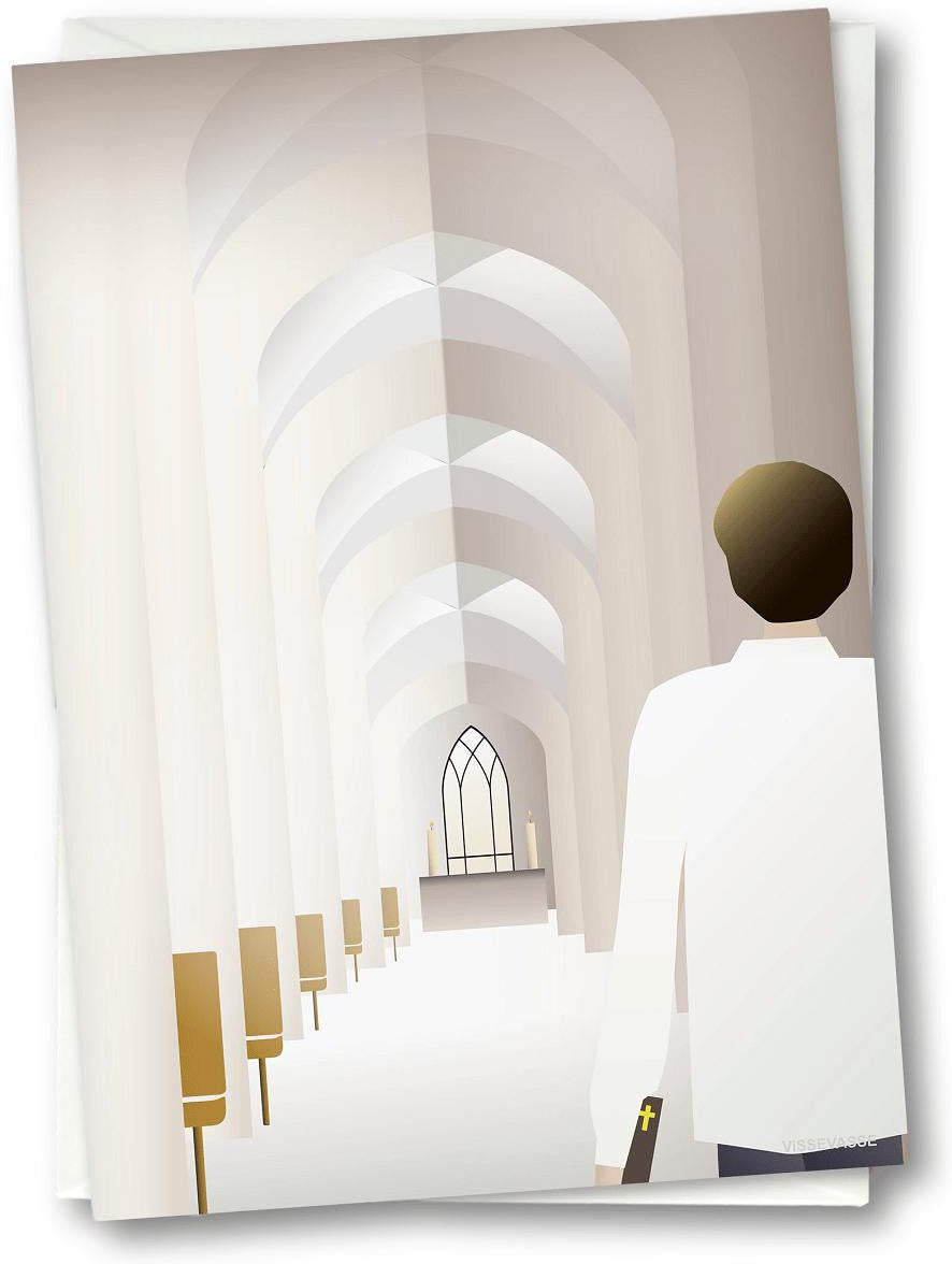 Vissevasse Confirmation Greeting Card 10.5 X15 Cm, Boy