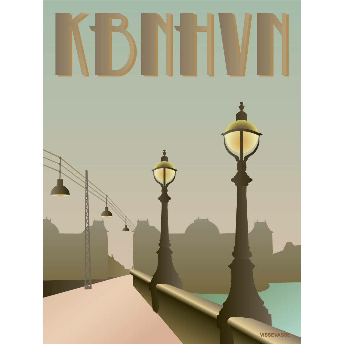 Vissevasse Copenhagen Queen Louises Bridge Affiche, 30 x40 cm