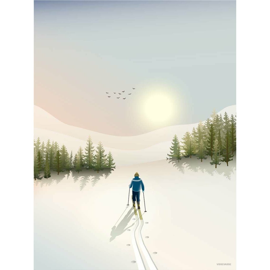 [product_category]-Vissevasse Cross Country Skiing Poster, 30x40 Cm-Vissevasse-5713138108924-F-2021-089-M-VIS-1