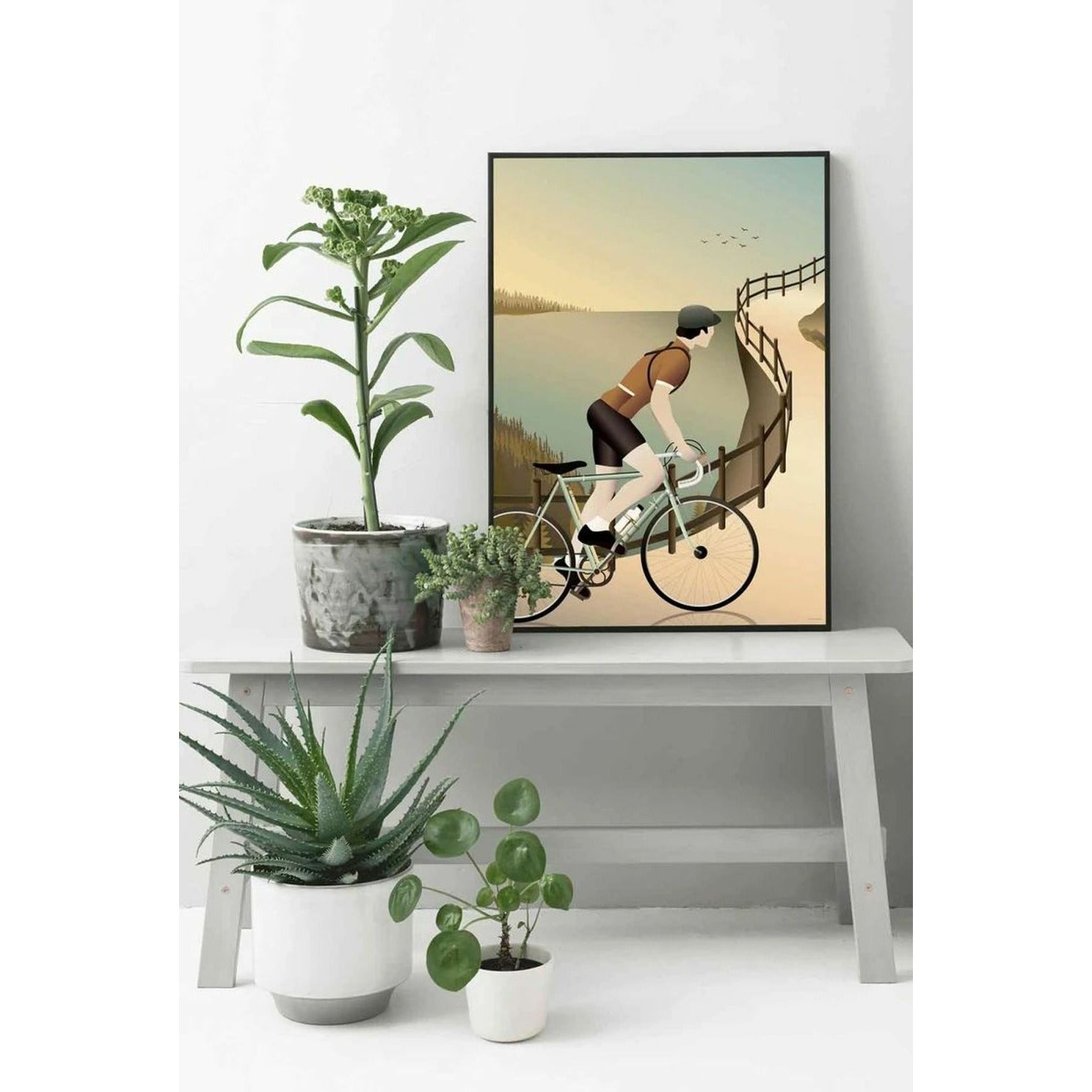 Vissevasse ciclismo en el póster de las colinas, 30 x40 cm