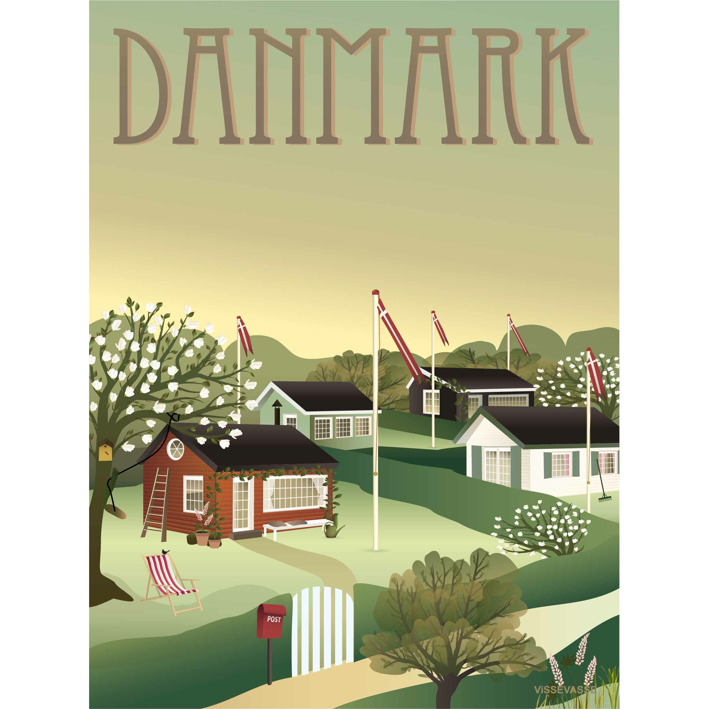 Vissevasse Dänemark -Zuteilung Poster 15x21cm