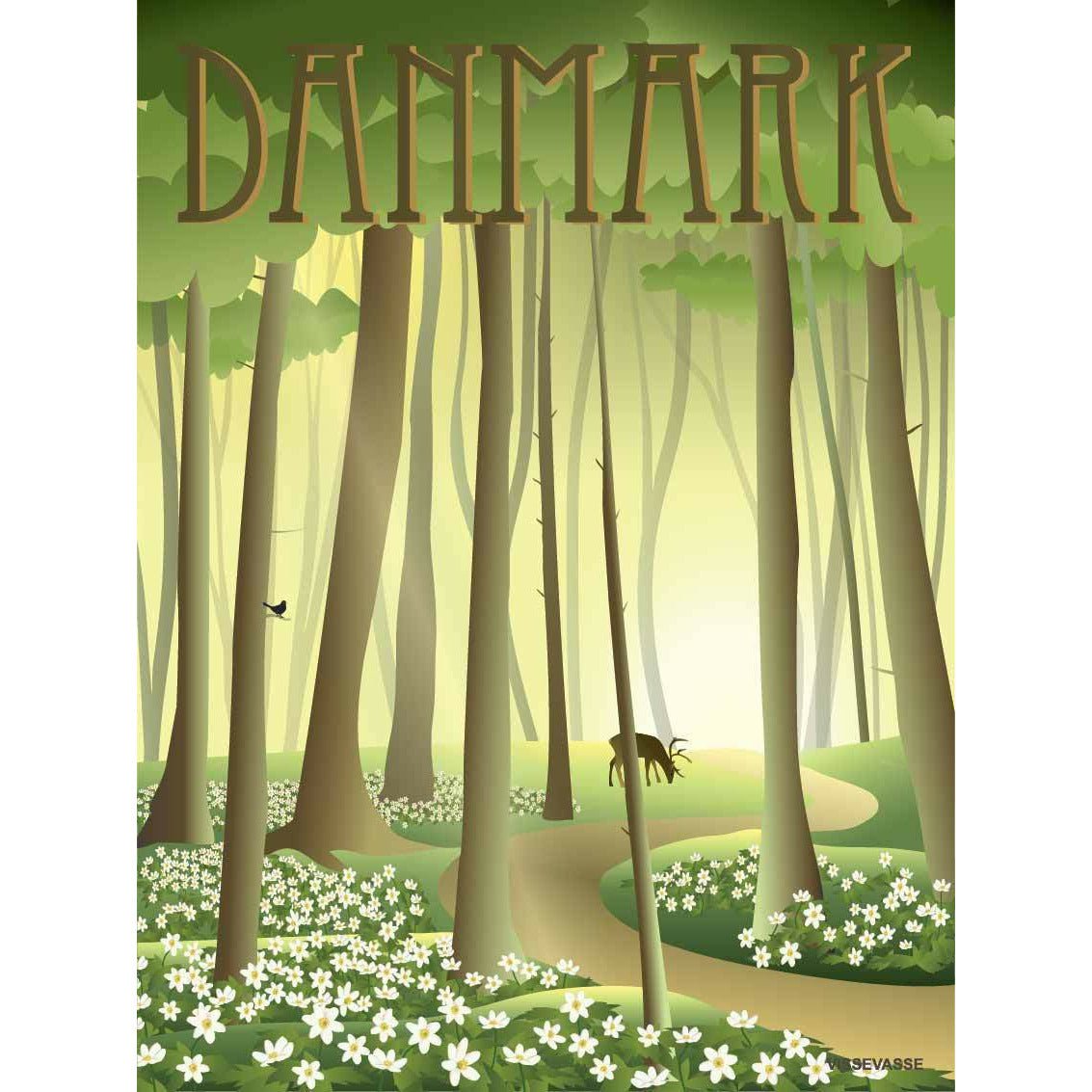 Vissevasse Dänemark -Anemone -Poster, 30 x40 cm