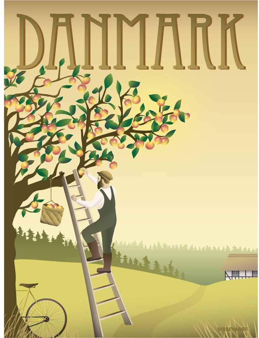 Vissevasse Dänemark Apple Tree Poster, 15 x21 cm