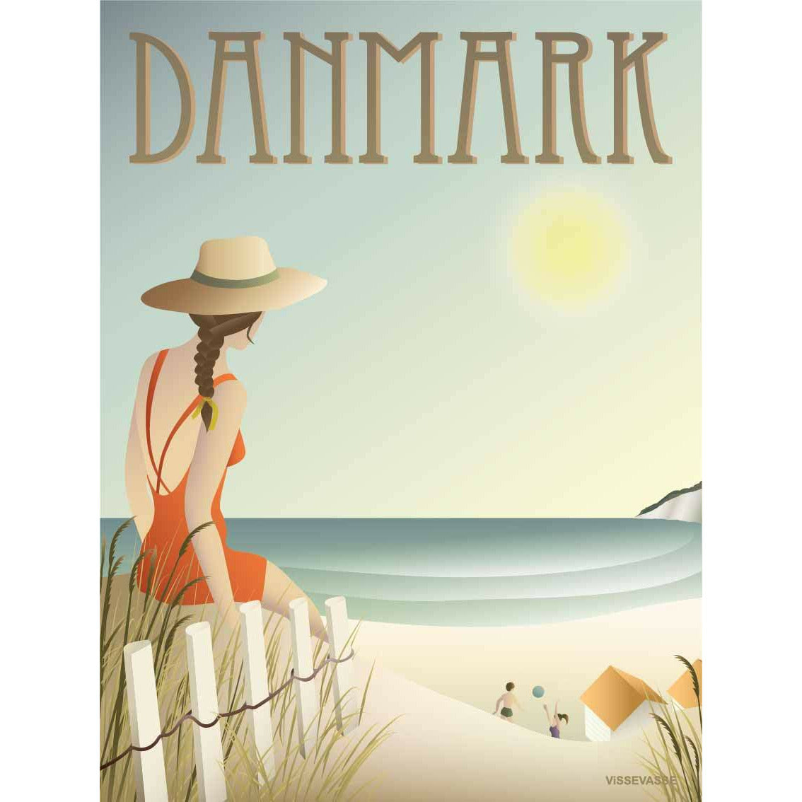 Affiche Vissevasse Danmark Beach, 30 x40 cm