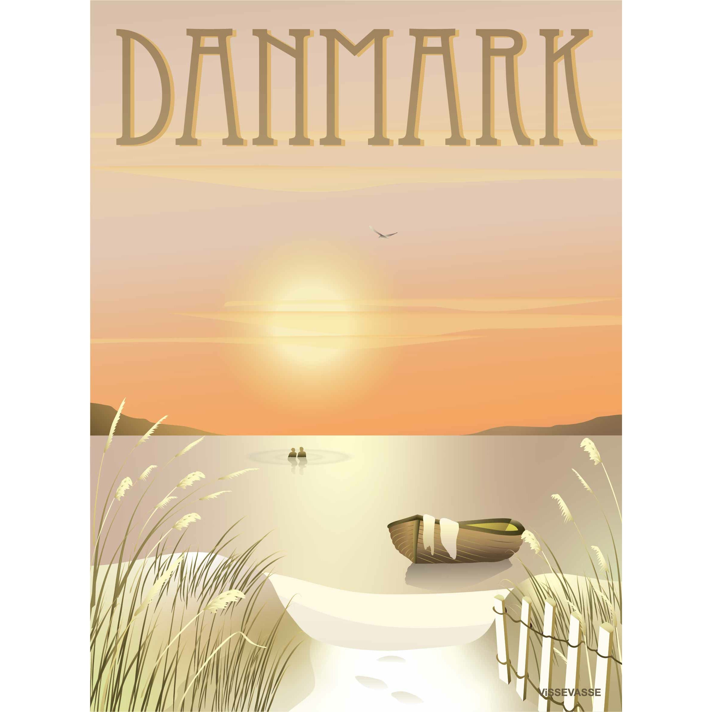 Vissevasse Danmark Dune Plakat, 15x21cm