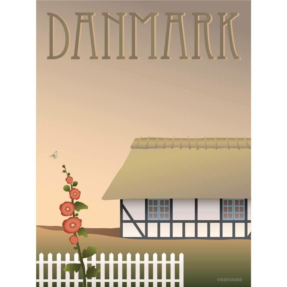 Affiche de la ferme de Vissevasse Denmark, 30 x40 cm