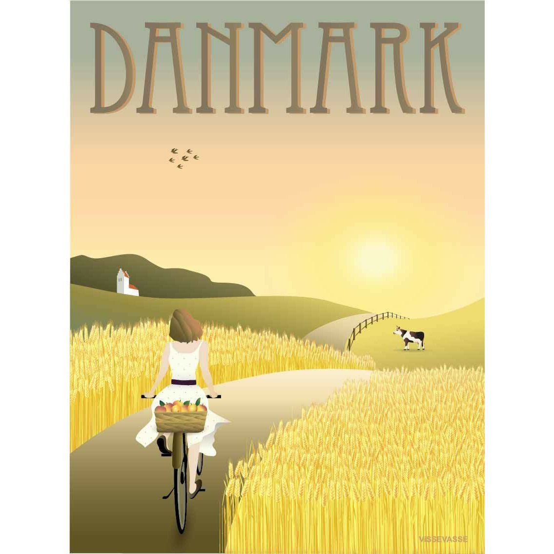 Poster Felder Vissevasse Danemark, 30 x40 cm