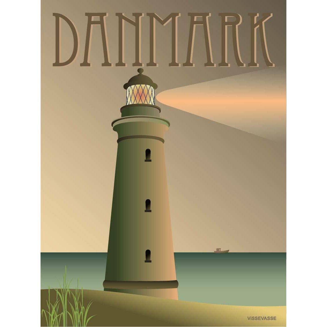 Vissevasse Dänemark Lighthouse Poster, 30 x40 cm