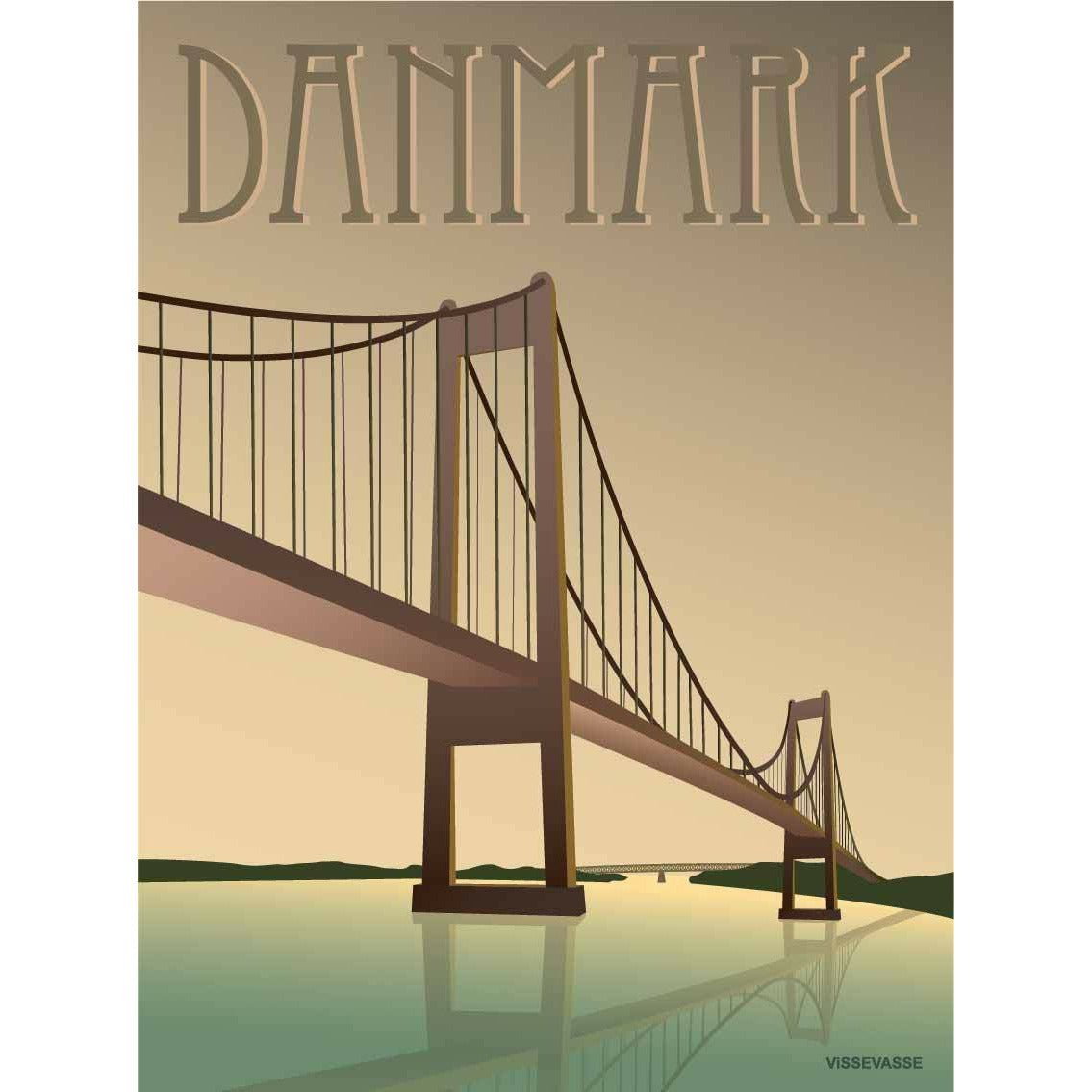 Vissevasse Dinamarca Lillebælt Bridge Poster, 30 x40 cm