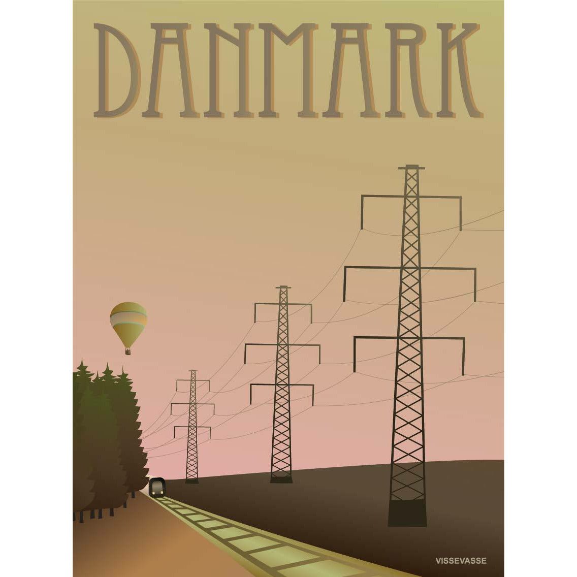 Vissevasse Dänemark Mast Poster, 30 x40 cm