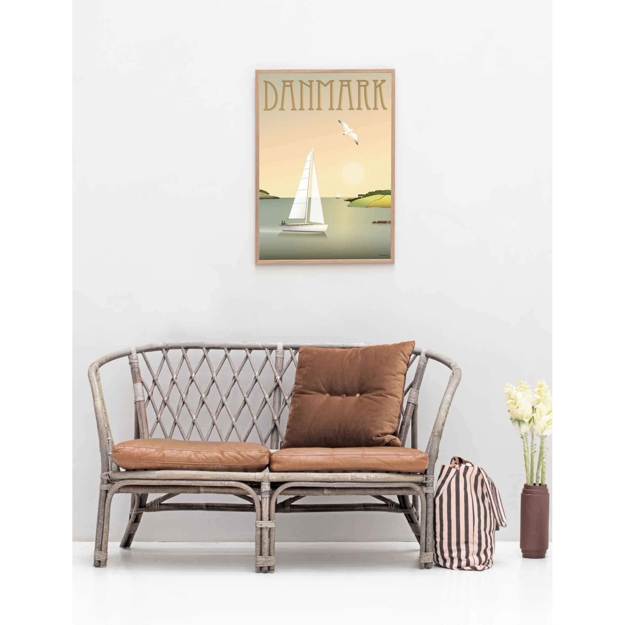 Vissevasse Denmark Sailboat Poster, 15 X21 Cm