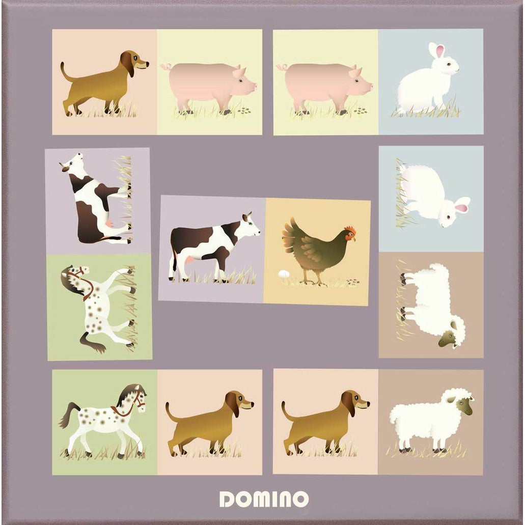 Vissevasse Domino Avec Animaux