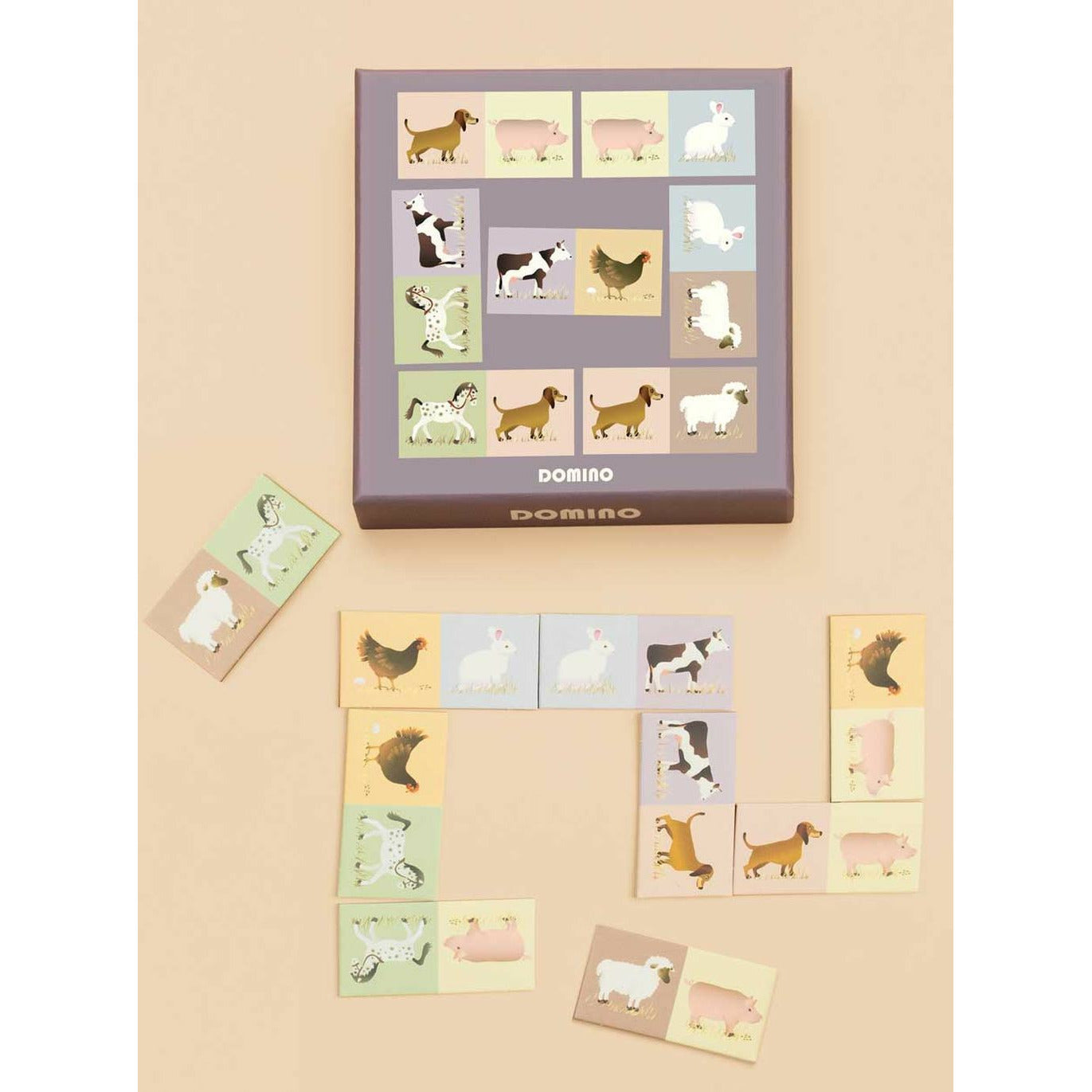 Vissevasse Domino With Animals