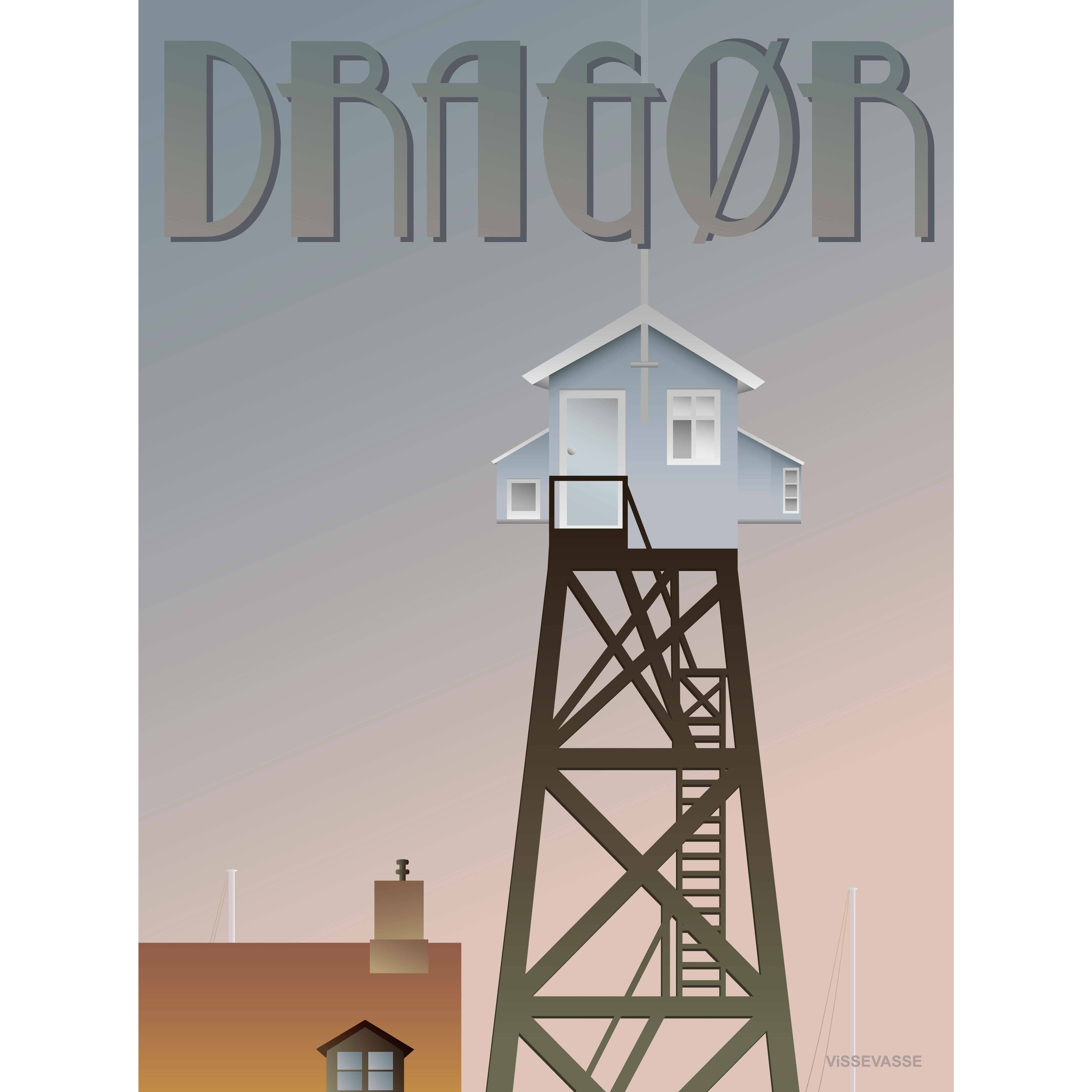 Vissevasse Dragør Tower Poster, 30 x40 cm