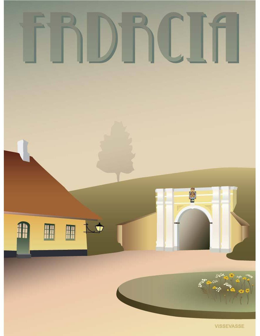 Vissevasse Fredericia 'Byporten' Poster, 15 X21 Cm