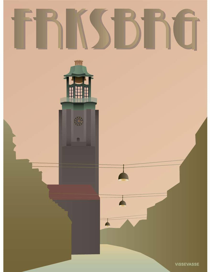 Vissevasse Frederiksberg Town Hall Poster, 15 X21 Cm