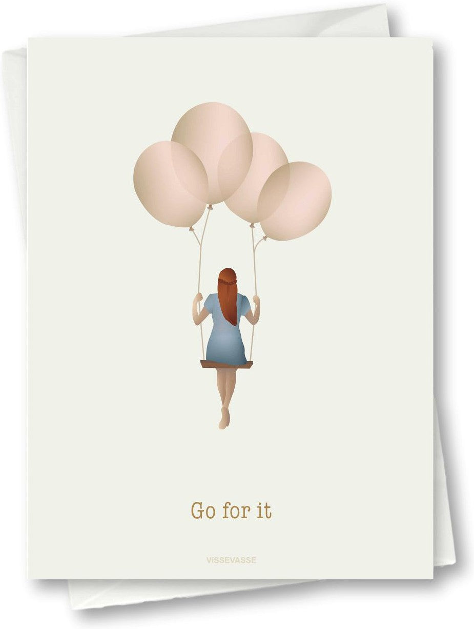 Vissevasse Go For It Greeting Card, 10,5x15cm