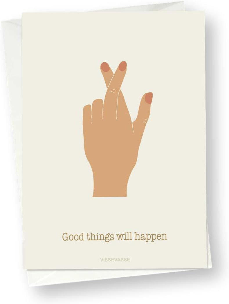 Vissevasse Good Things Will Happen Greeting Card, 10,5x15 Cm