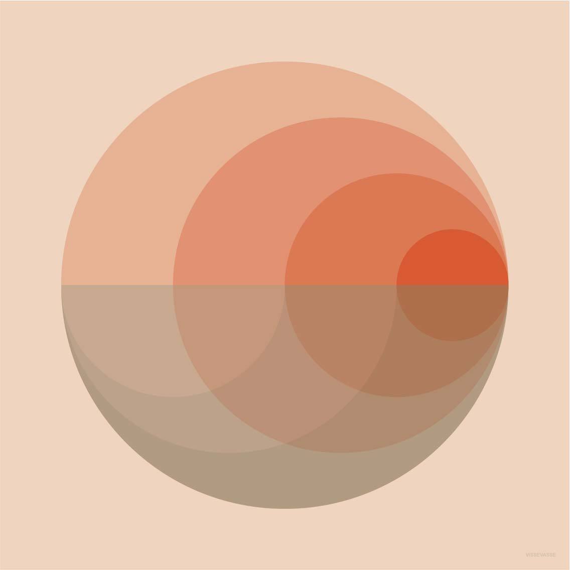 [product_category]-Vissevasse Gradient Poster 40 X40 Cm, Koral-Vissevasse-5713138723424-F-2017-234-SM-VIS-1