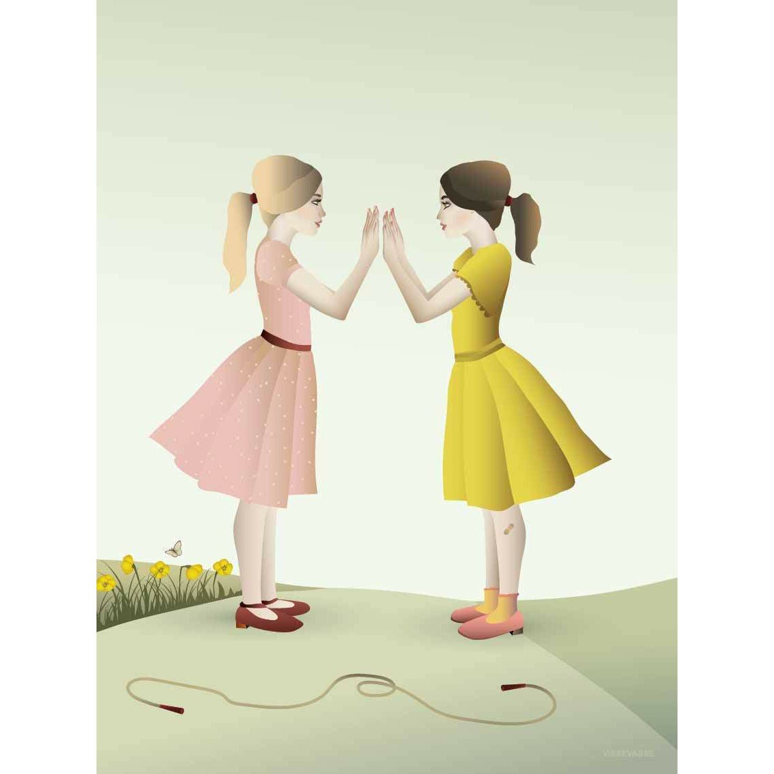 [product_category]-Vissevasse Hand Clapping Girl Poster, 30 X40 Cm-Vissevasse-5713138723820-F-2017-238-M-VIS-1